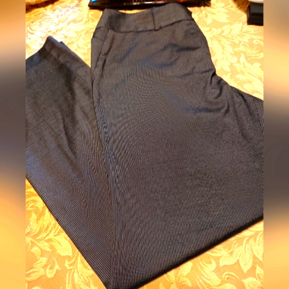 🖤Stunning Vintage Anne Klein Black & White Pinstripe Platinum Slacks Pants - 12 - Picture 7 of 12